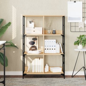 Estantería de madera ingeniería roble Sonoma 78,5x33x117,5 cm de , Librerías y estanterías - Ref: Foro24-835250, Precio: 64,4...
