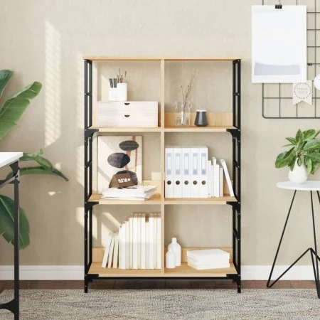 Estantería de madera ingeniería roble Sonoma 78,5x33x117,5 cm de , Librerías y estanterías - Ref: Foro24-835250, Precio: 63,6...