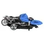 Blau-schwarzer Tandem-Kinderwagen aus Stahl für 2 Kinder von vidaXL, Kinderwagen - Ref: Foro24-10112, Preis: 207,20 €, Rabatt: %