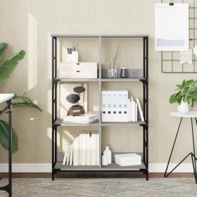 Sonoma Gray Engineered Wood Shelf 78.5x33x117.5 cm by , Bookcases and shelves - Ref: Foro24-835252, Price: 66,39 €, Discount: %