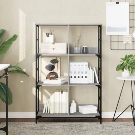Sonoma Gray Engineered Wood Shelf 78.5x33x117.5 cm by , Bookcases and shelves - Ref: Foro24-835252, Price: 65,64 €, Discount: %