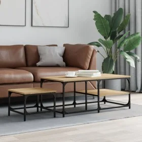 Stackable coffee tables 2 pieces engineered wood Sonoma oak by , Coffee table - Ref: Foro24-835395, Price: 55,35 €, Discount: %