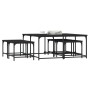 Stapelbare Couchtische, 5 Stück, schwarzes Holzwerkstoff von , Couchtisch - Ref: Foro24-835334, Preis: 81,81 €, Rabatt: %
