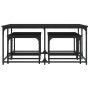 Stapelbare Couchtische, 5 Stück, schwarzes Holzwerkstoff von , Couchtisch - Ref: Foro24-835334, Preis: 81,81 €, Rabatt: %