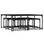 Stapelbare Couchtische, 5 Stück, schwarzes Holzwerkstoff von , Couchtisch - Ref: Foro24-835334, Preis: 81,81 €, Rabatt: %