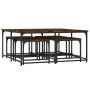 Stackable coffee tables 5 pieces engineered wood smoke oak by , Coffee table - Ref: Foro24-835336, Price: 77,23 €, Discount: %