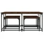 Stackable coffee tables 5 pieces engineered wood smoke oak by , Coffee table - Ref: Foro24-835336, Price: 77,23 €, Discount: %