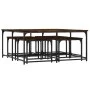 Stackable coffee tables 5 pieces engineered wood smoke oak by , Coffee table - Ref: Foro24-835336, Price: 77,23 €, Discount: %