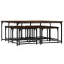 Stapelbare Couchtische, 5 Stück, Holzwerkstoff, Raucheiche von , Couchtisch - Ref: Foro24-835336, Preis: 77,92 €, Rabatt: %