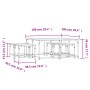 Stapelbare Couchtische, 5 Stück, Holzwerkstoff, Raucheiche von , Couchtisch - Ref: Foro24-835336, Preis: 77,92 €, Rabatt: %