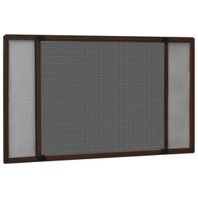 Mosquitera extensible para ventanas marrón (75-143)x50 cm