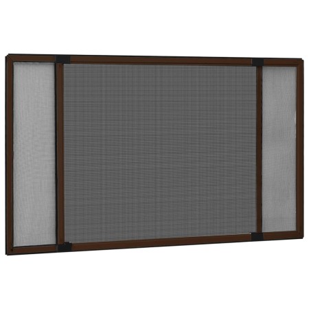 Extendable mosquito net for windows brown (75-143)x50 cm by , Mosquito nets for windows - Ref: Foro24-149039, Price: 24,33 €,...