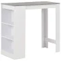 High kitchen table with white shelf 110x50x103 cm by , Kitchen and dining tables - Ref: Foro24-280214, Price: 109,06 €, Disco...