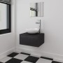 Conjunto de mueble y lavabo 3 piezas negro de vidaXL, Muebles de baño - Ref: Foro24-272225, Precio: 97,51 €, Descuento: %