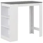 High kitchen table with white shelf 110x50x103 cm by , Kitchen and dining tables - Ref: Foro24-280216, Price: 100,48 €, Disco...