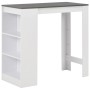 Hoher Küchentisch mit weißem Regal 110x50x103 cm von , Küchen- und Esstische - Ref: Foro24-280216, Preis: 105,42 €, Rabatt: %