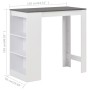 Hoher Küchentisch mit weißem Regal 110x50x103 cm von , Küchen- und Esstische - Ref: Foro24-280216, Preis: 105,42 €, Rabatt: %