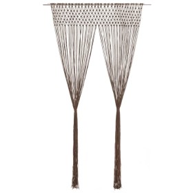 Taupe gray cotton macrame curtain 140x240 cm by , Curtains and curtains - Ref: Foro24-323979, Price: 44,82 €, Discount: %