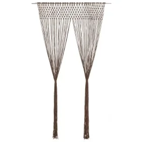 Taupe gray cotton macrame curtain 140x240 cm by , Curtains and curtains - Ref: Foro24-323979, Price: 44,01 €, Discount: %