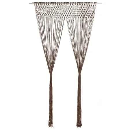 Taupe gray cotton macrame curtain 140x240 cm by , Curtains and curtains - Ref: Foro24-323979, Price: 44,01 €, Discount: %