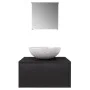 3-teiliges schwarzes Möbel- und Spülset von vidaXL, Badezimmermöbel - Ref: Foro24-272225, Preis: 97,80 €, Rabatt: %