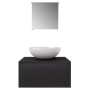 Conjunto de mueble y lavabo 3 piezas negro de vidaXL, Muebles de baño - Ref: Foro24-272225, Precio: 97,51 €, Descuento: %