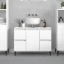 Waschbeckenschrank aus weißem Sperrholz, 80 x 33 x 60 cm von , Badezimmerwaschtische - Ref: Foro24-821276, Preis: 84,87 €, Ra...