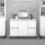 Waschbeckenschrank aus weißem Sperrholz, 80 x 33 x 60 cm von , Badezimmerwaschtische - Ref: Foro24-821276, Preis: 98,63 €, Ra...
