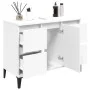 Waschbeckenschrank aus weißem Sperrholz, 80 x 33 x 60 cm von , Badezimmerwaschtische - Ref: Foro24-821276, Preis: 84,87 €, Ra...