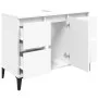 Waschbeckenschrank aus weißem Sperrholz, 80 x 33 x 60 cm von , Badezimmerwaschtische - Ref: Foro24-821276, Preis: 84,87 €, Ra...