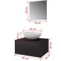 3-teiliges schwarzes Möbel- und Spülset von vidaXL, Badezimmermöbel - Ref: Foro24-272225, Preis: 97,80 €, Rabatt: %