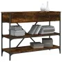 Console table drawers shelves engineered wood smoked oak by , Side tables - Ref: Foro24-833405, Price: 95,03 €, Discount: %