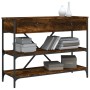 Konsolentisch, Schubladen, Regale, Holzwerkstoff, geräucherte Eiche von , Seitentische - Ref: Foro24-833405, Preis: 96,45 €, ...
