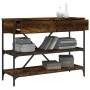 Console table drawers shelves engineered wood smoked oak by , Side tables - Ref: Foro24-833405, Price: 95,03 €, Discount: %
