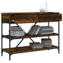 Konsolentisch, Schubladen, Regale, Holzwerkstoff, geräucherte Eiche von , Seitentische - Ref: Foro24-833405, Preis: 96,45 €, ...