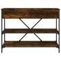 Console table drawers shelves engineered wood smoked oak by , Side tables - Ref: Foro24-833405, Price: 95,03 €, Discount: %