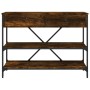 Konsolentisch, Schubladen, Regale, Holzwerkstoff, geräucherte Eiche von , Seitentische - Ref: Foro24-833405, Preis: 96,45 €, ...