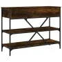 Console table drawers shelves engineered wood smoked oak by , Side tables - Ref: Foro24-833405, Price: 95,03 €, Discount: %