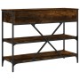 Konsolentisch, Schubladen, Regale, Holzwerkstoff, geräucherte Eiche von , Seitentische - Ref: Foro24-833405, Preis: 96,45 €, ...