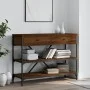 Console table drawers shelves engineered wood brown oak by , Side tables - Ref: Foro24-833407, Price: 104,14 €, Discount: %