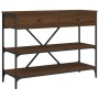 Console table drawers shelves engineered wood brown oak by , Side tables - Ref: Foro24-833407, Price: 105,78 €, Discount: %