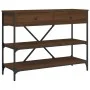 Console table drawers shelves engineered wood brown oak by , Side tables - Ref: Foro24-833407, Price: 104,14 €, Discount: %