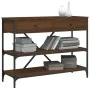 Console table drawers shelves engineered wood brown oak by , Side tables - Ref: Foro24-833407, Price: 104,14 €, Discount: %