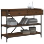 Console table drawers shelves engineered wood brown oak by , Side tables - Ref: Foro24-833407, Price: 105,78 €, Discount: %
