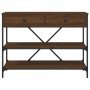 Console table drawers shelves engineered wood brown oak by , Side tables - Ref: Foro24-833407, Price: 105,78 €, Discount: %