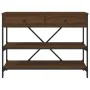 Console table drawers shelves engineered wood brown oak by , Side tables - Ref: Foro24-833407, Price: 104,14 €, Discount: %