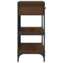 Console table drawers shelves engineered wood brown oak by , Side tables - Ref: Foro24-833407, Price: 104,14 €, Discount: %