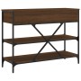 Console table drawers shelves engineered wood brown oak by , Side tables - Ref: Foro24-833407, Price: 105,78 €, Discount: %
