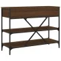 Console table drawers shelves engineered wood brown oak by , Side tables - Ref: Foro24-833407, Price: 104,14 €, Discount: %