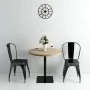 Round MDF and steel bistro bar table 80x75 cm oak color by , Kitchen and dining tables - Ref: Foro24-245613, Price: 135,90 €,...